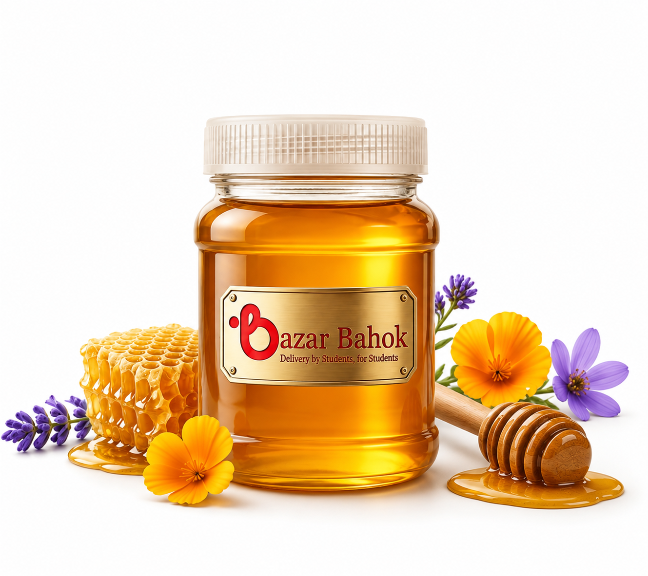 khati-modhu Litchi flavor honey 500g - Image 1